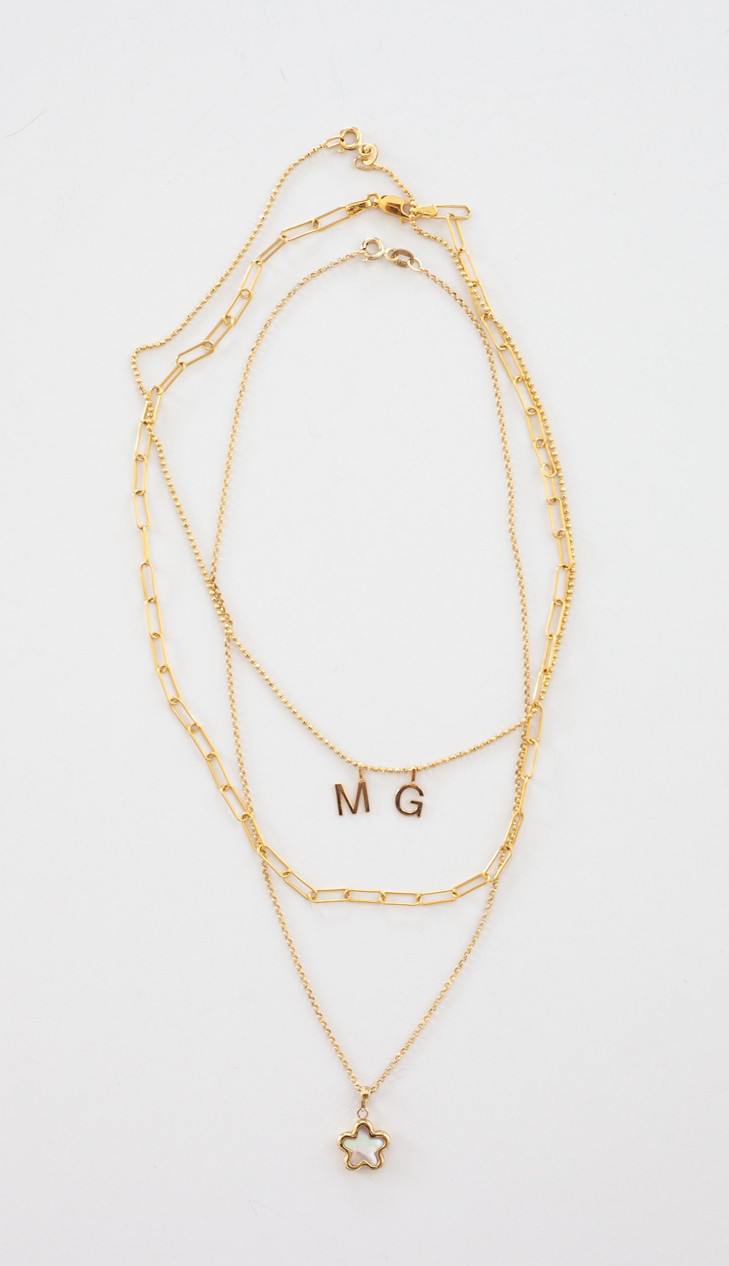 10KT Gold Initial Necklace