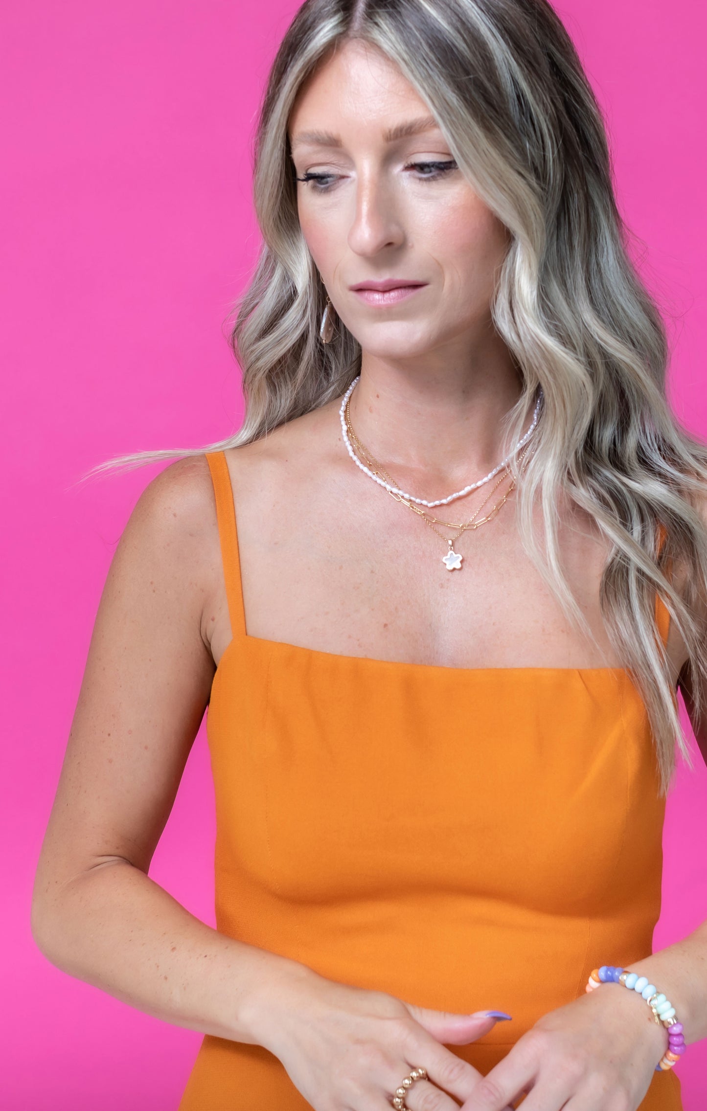 10KT Gold Paperclip Necklace