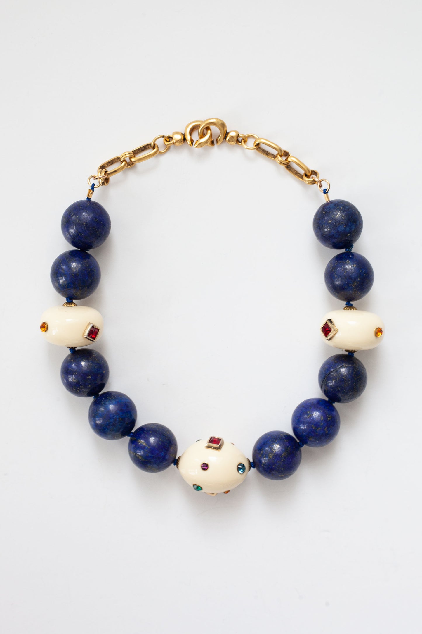 Lapis Lazuli Necklace with Vintage Beads