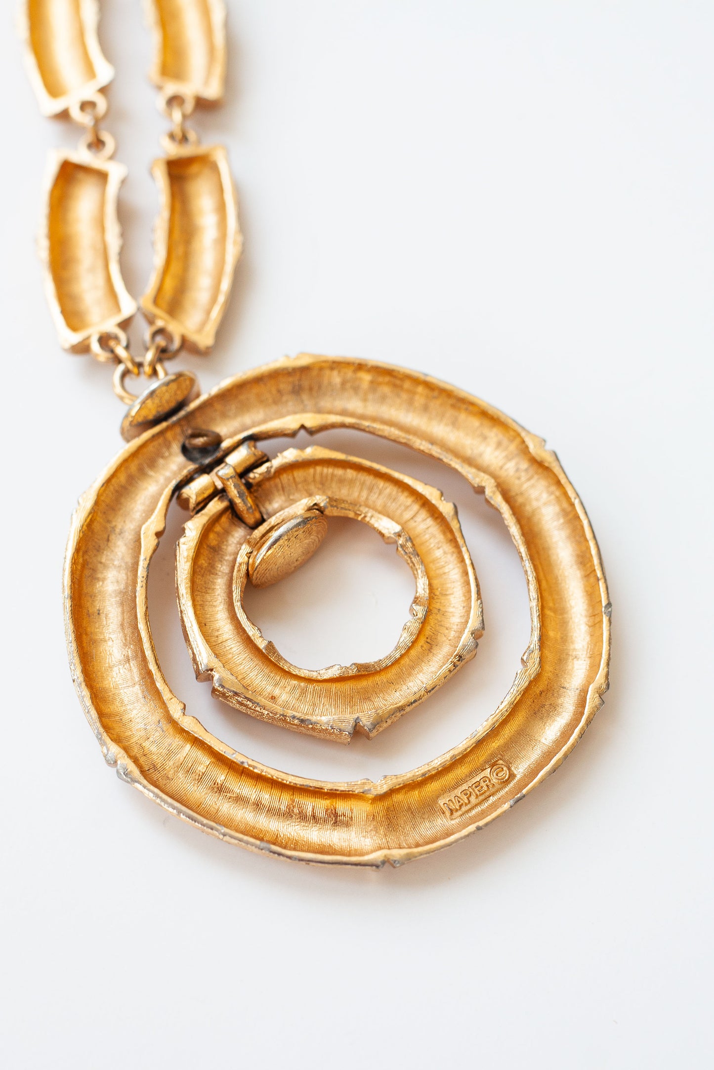Vintage Bamboo Pendant Necklace
