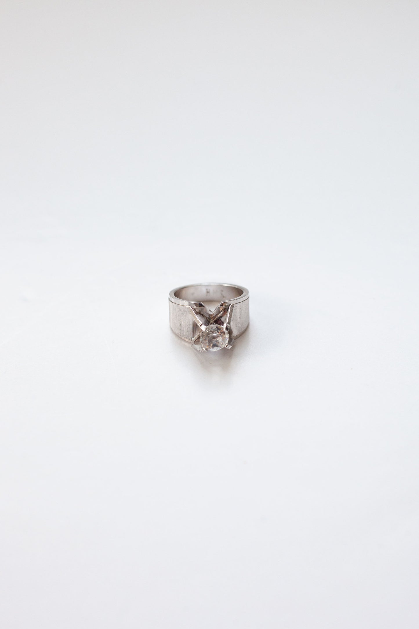 Vintage Chunky Silvertone Ring