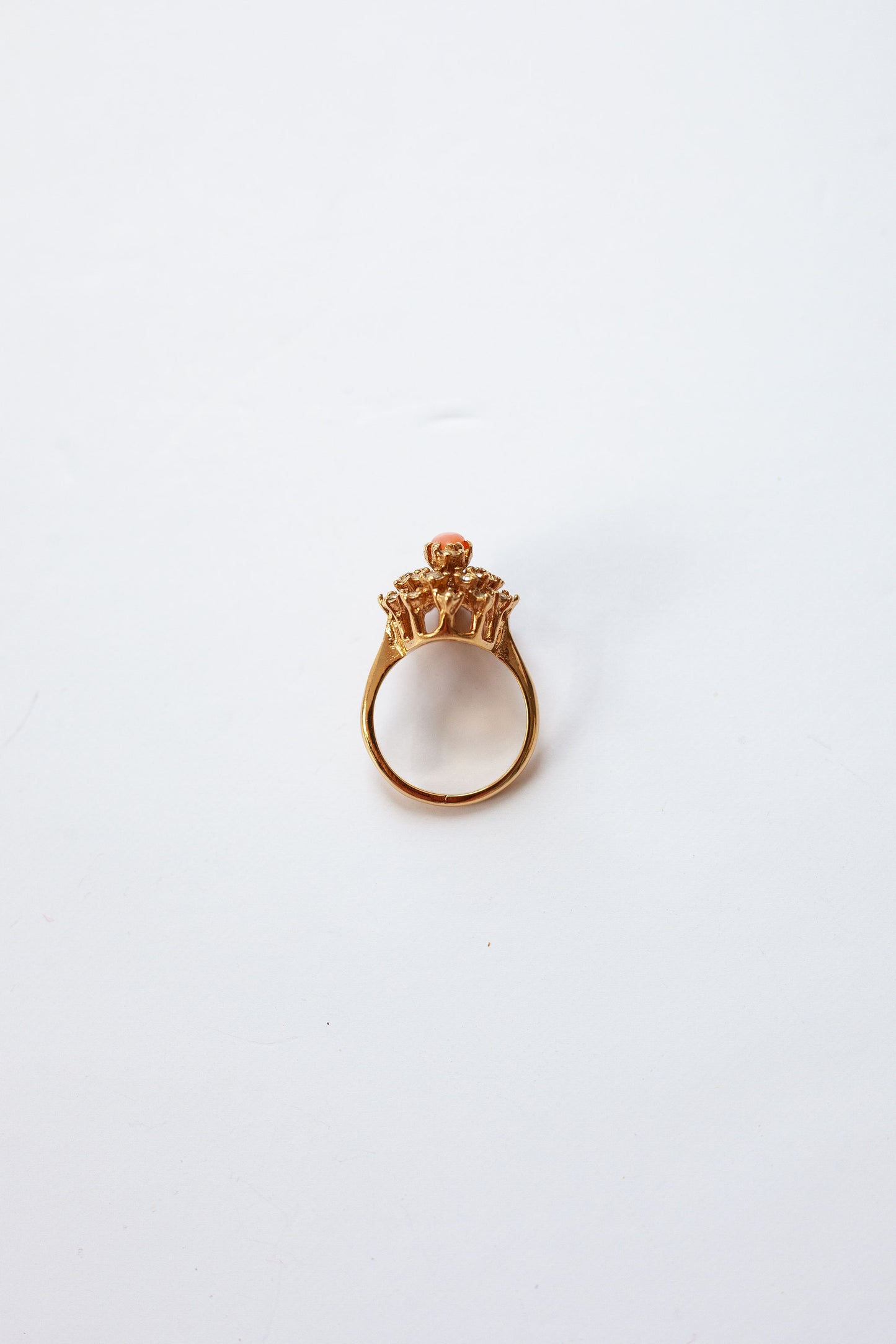 Vintage Coral Cocktail Ring