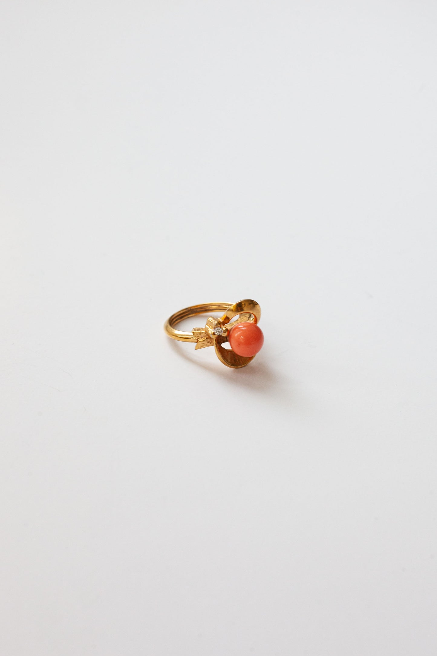 Vintage Coral Cocktail Ring