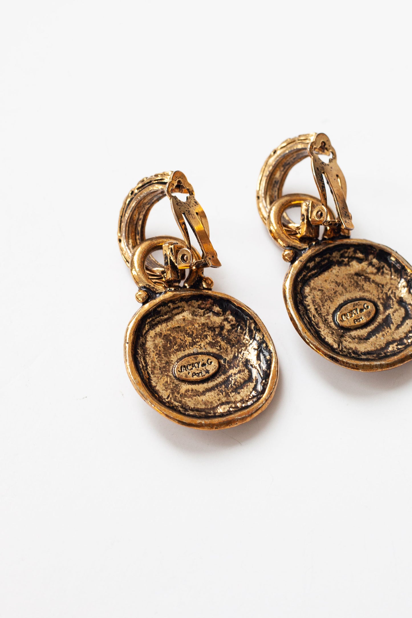 Vintage Designer Medallion Earrings