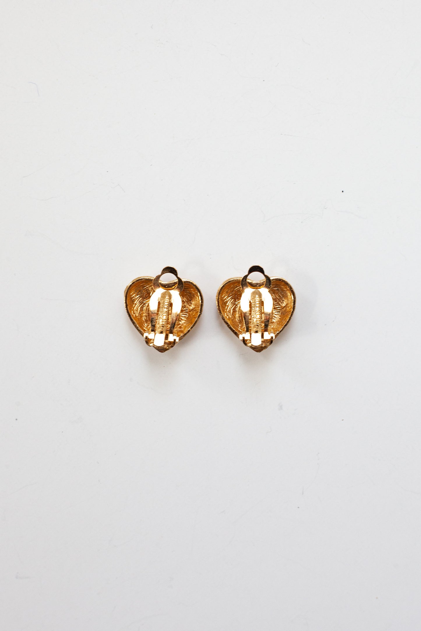 Vintage Mini Designer Heart Earrings