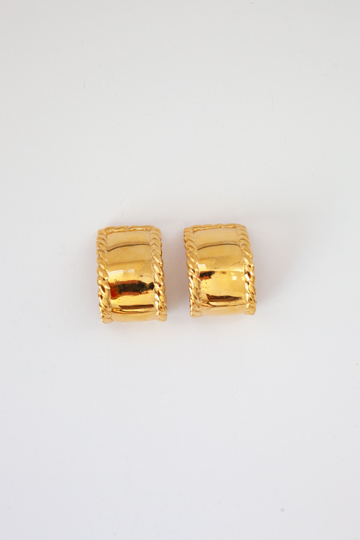 Vintage Designer Half Hoop Earrings