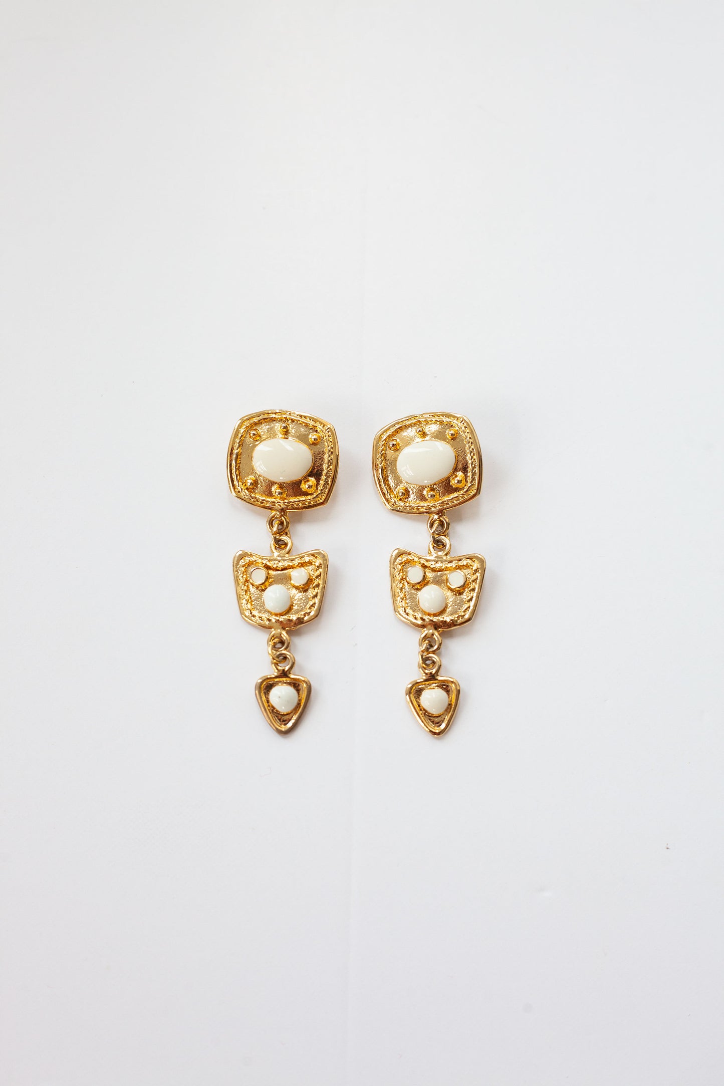 Vintage Enamel Dangle Earrings