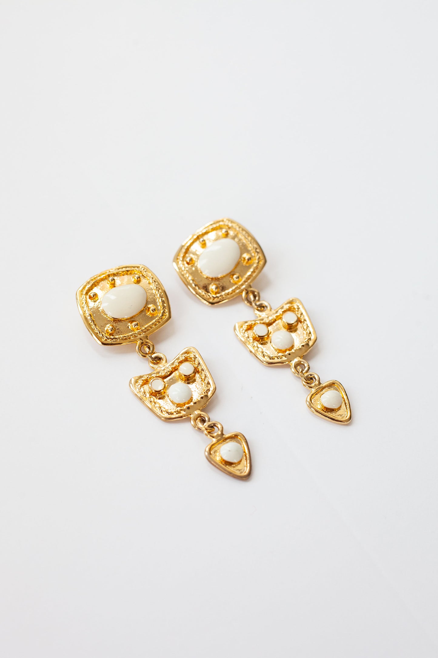 Vintage Enamel Dangle Earrings