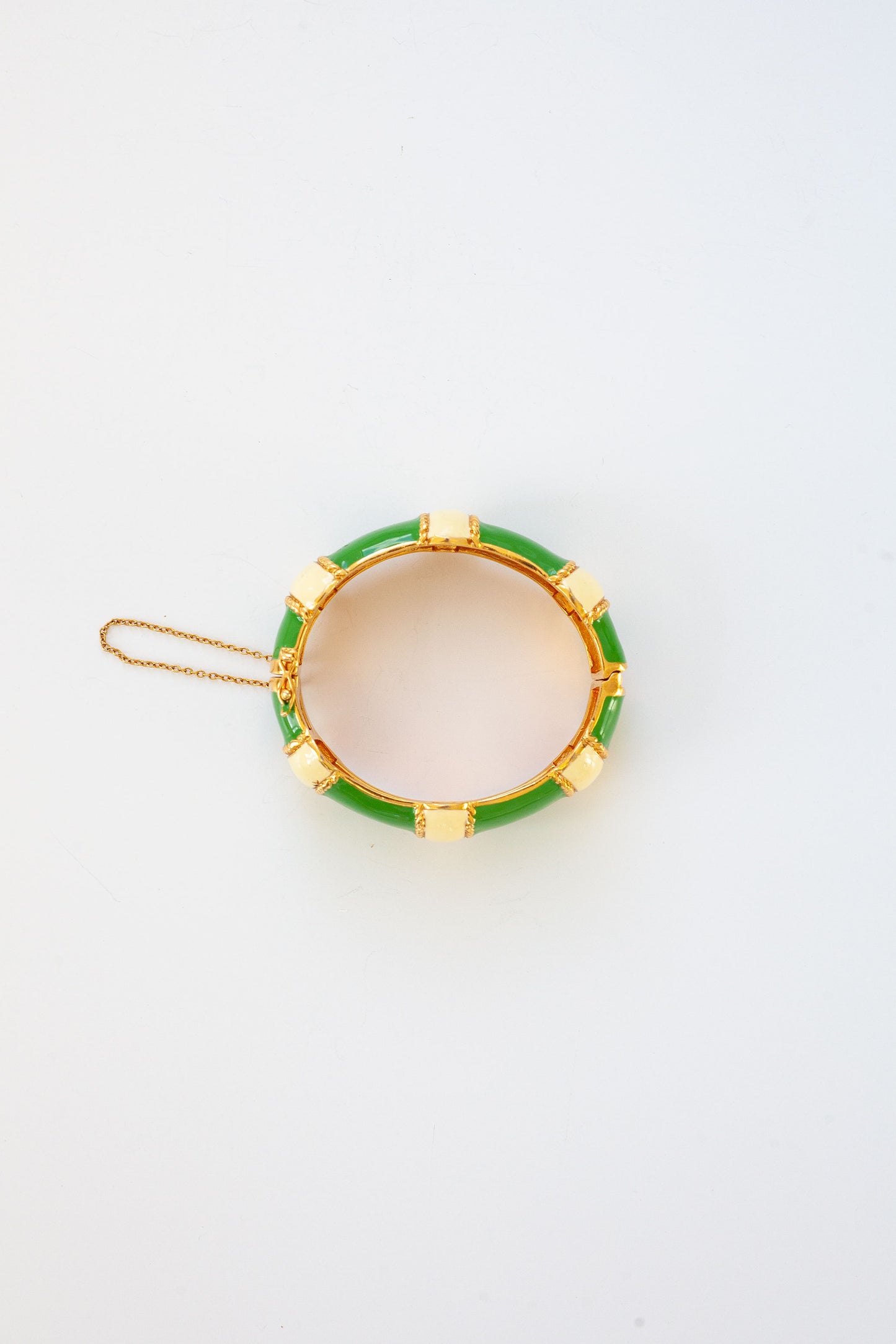 Vintage Enamel Hinged Bracelet