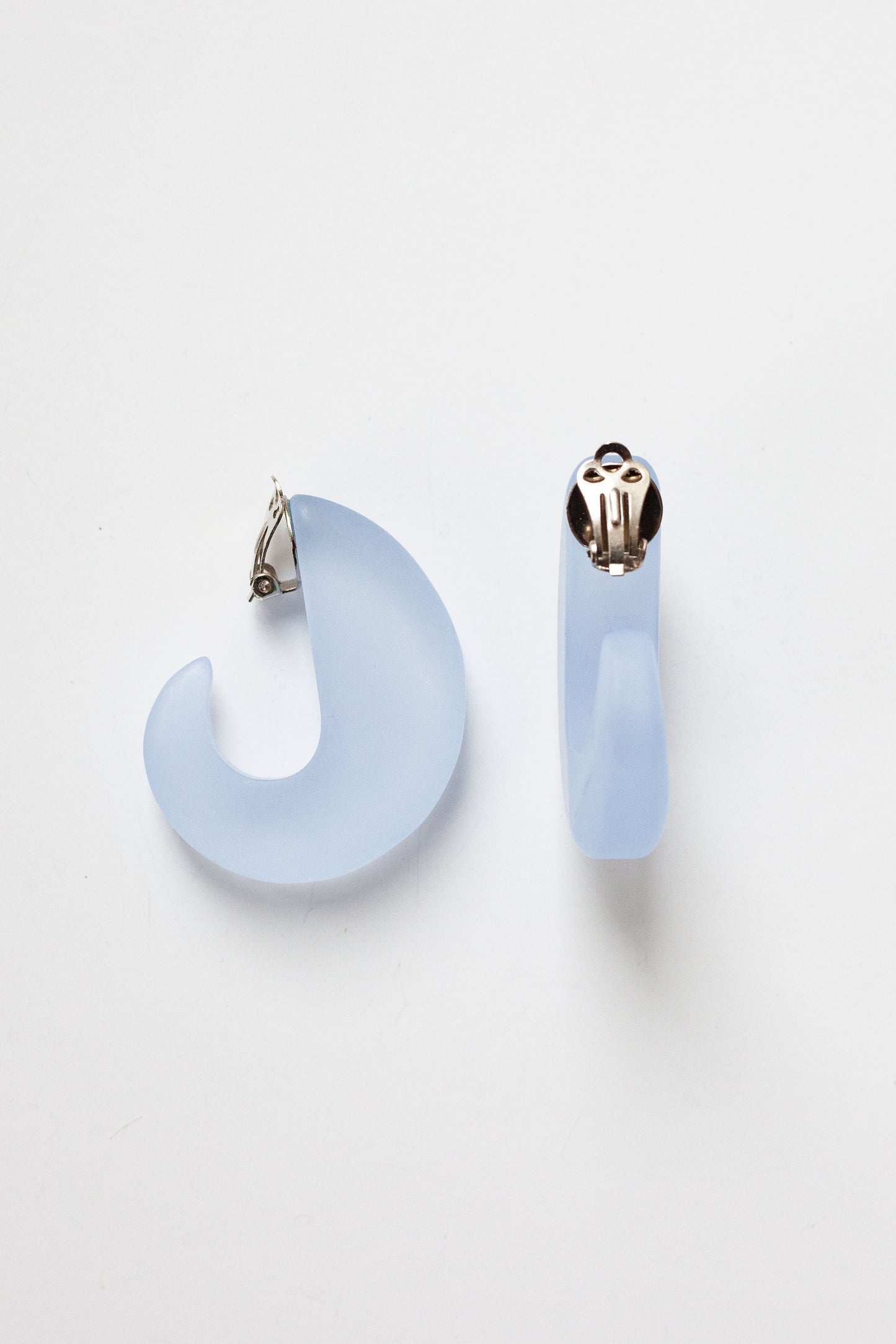 Vintage Frosted Pastel Earrings - Blue