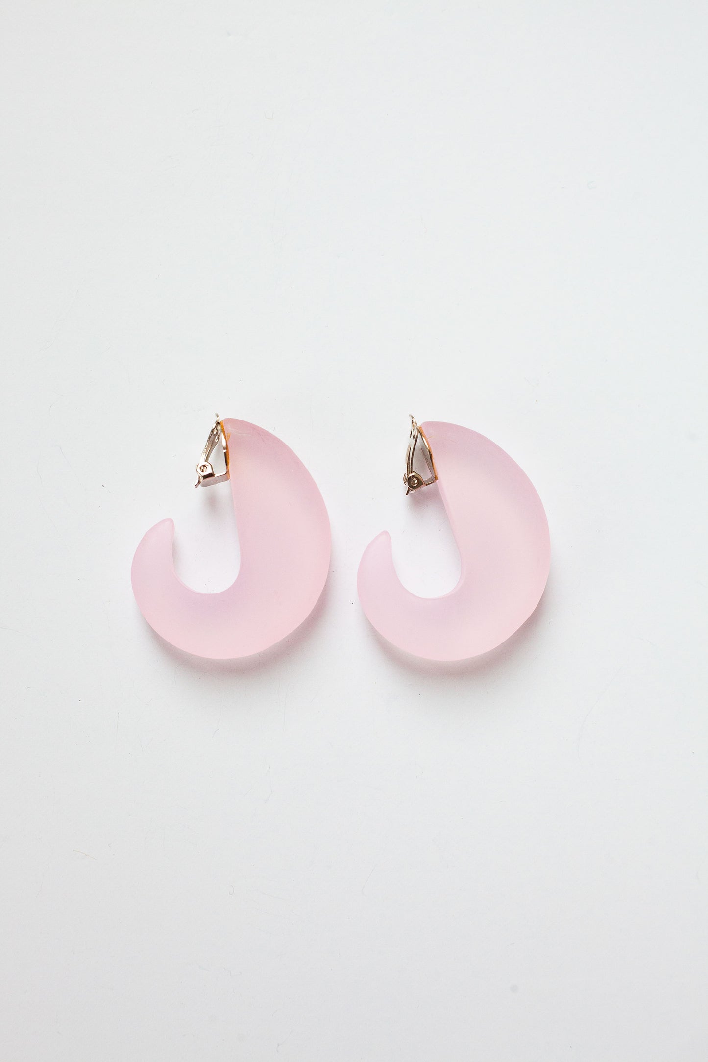 Vintage Frosted Pastel Earrings - Pink