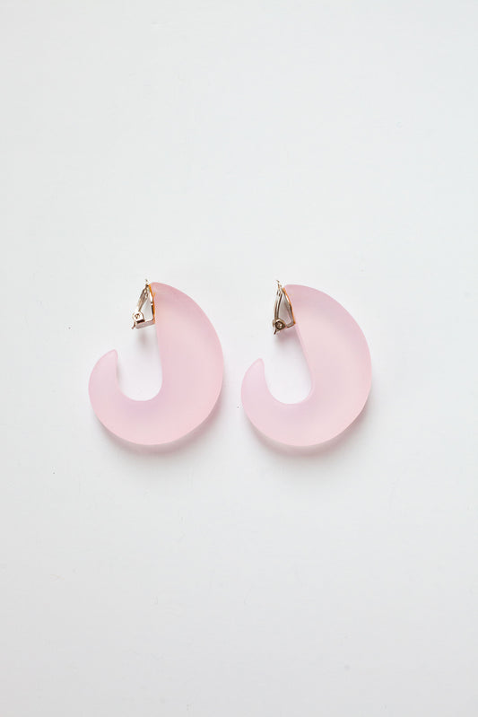 Vintage Frosted Pastel Earrings - Pink