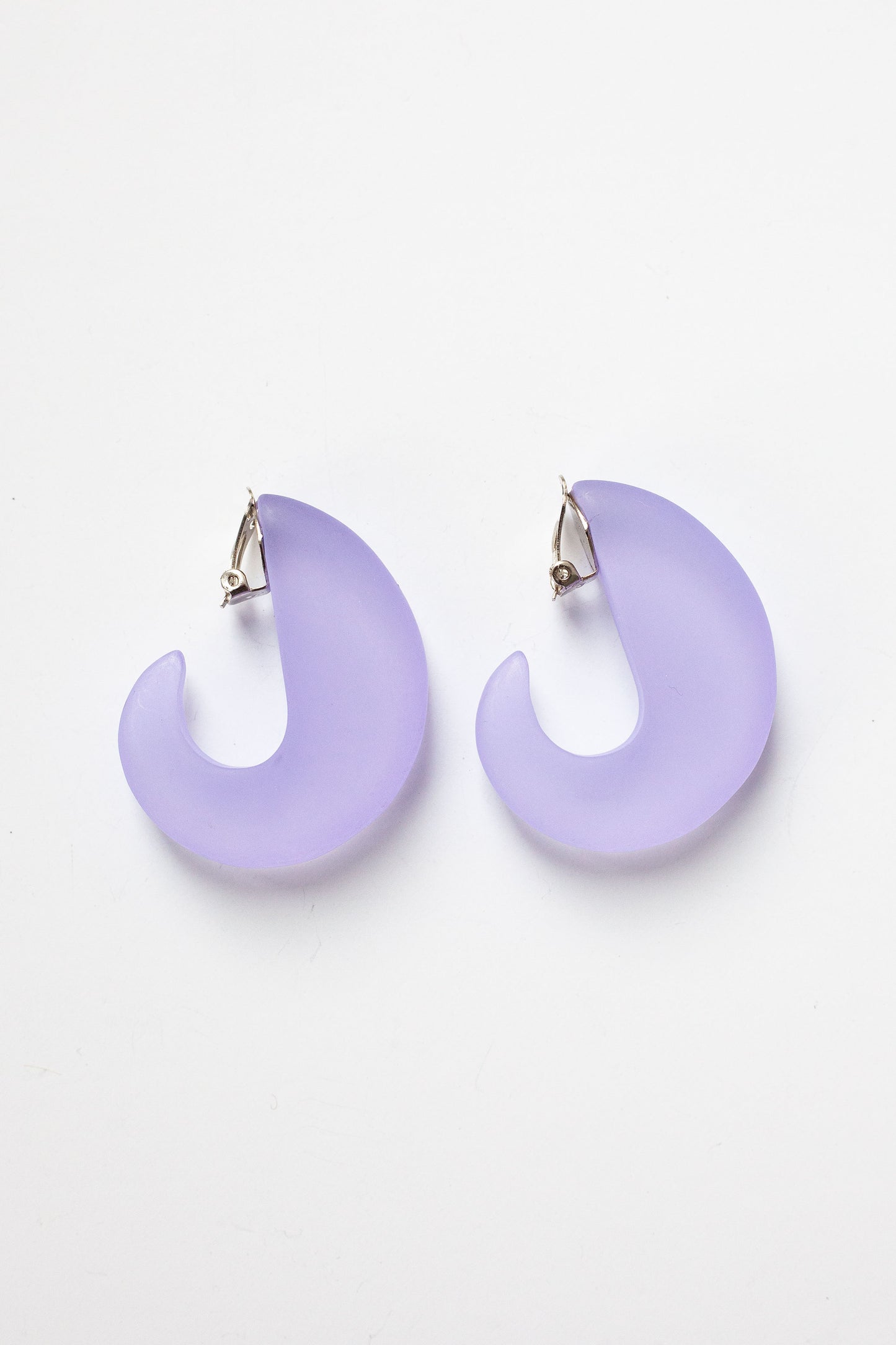 Vintage Frosted Pastel Earrings - Purple