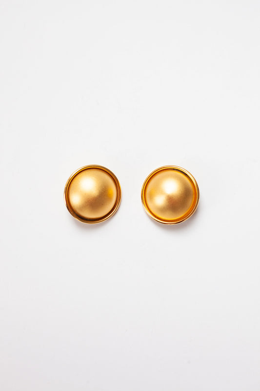 Vintage Gold Button Earrings