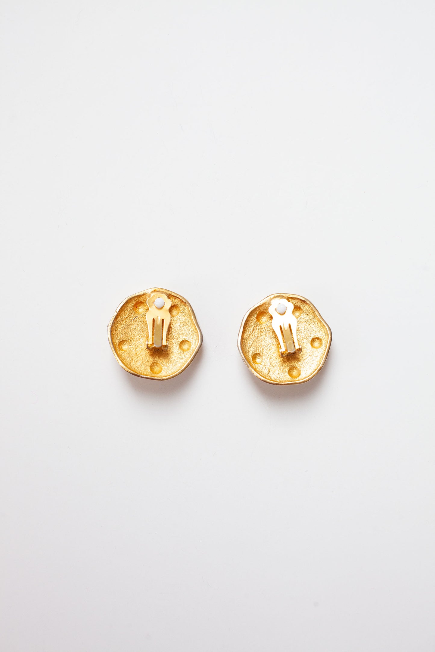 Vintage Magenta Disk Earrings