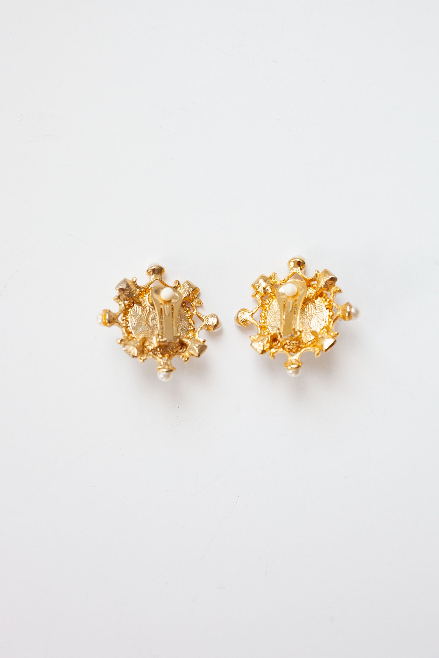 Vintage Pearl and Rhinestone Earrings