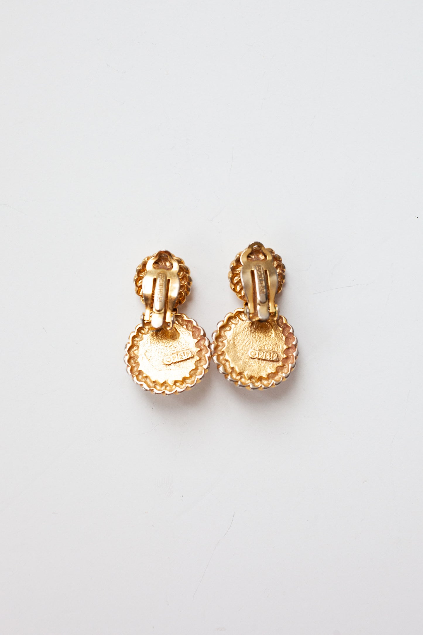 Vintage Petite Designer Double Pearl Drop Earrings