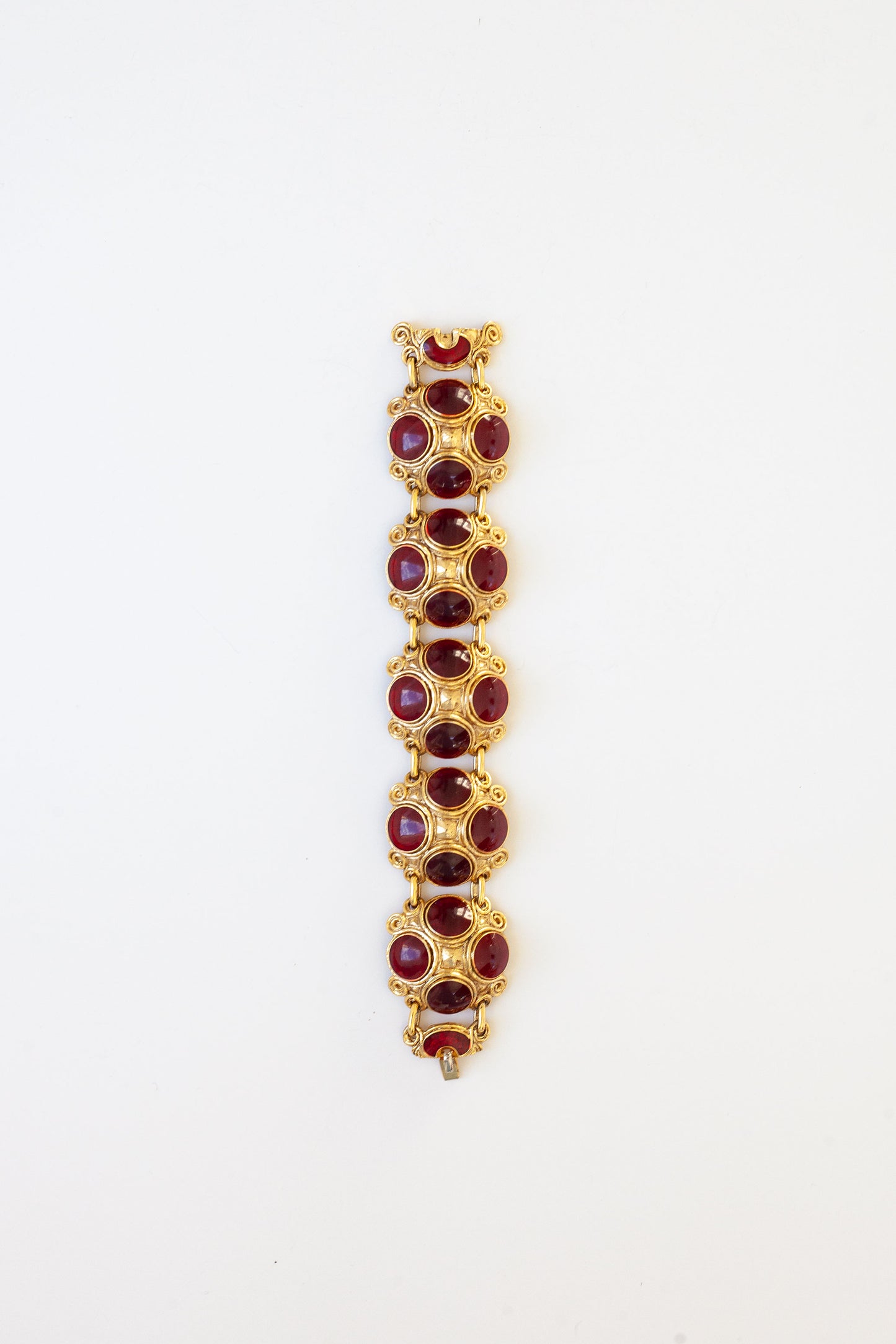 Vintage Red Enamel Cabachon Bracelet