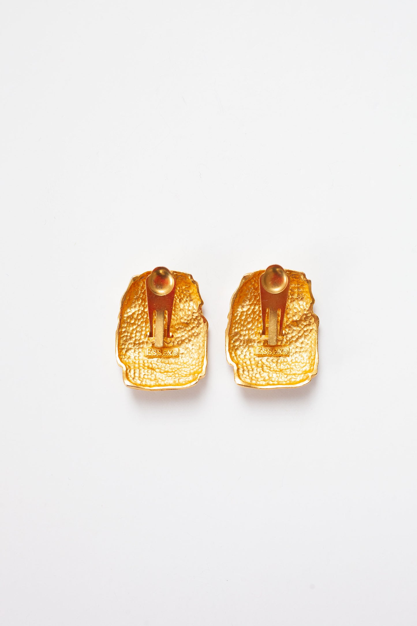 Vintage Ripple Rhinestone Earrings