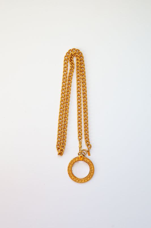 Vintage Signed Magnifying Necklace
