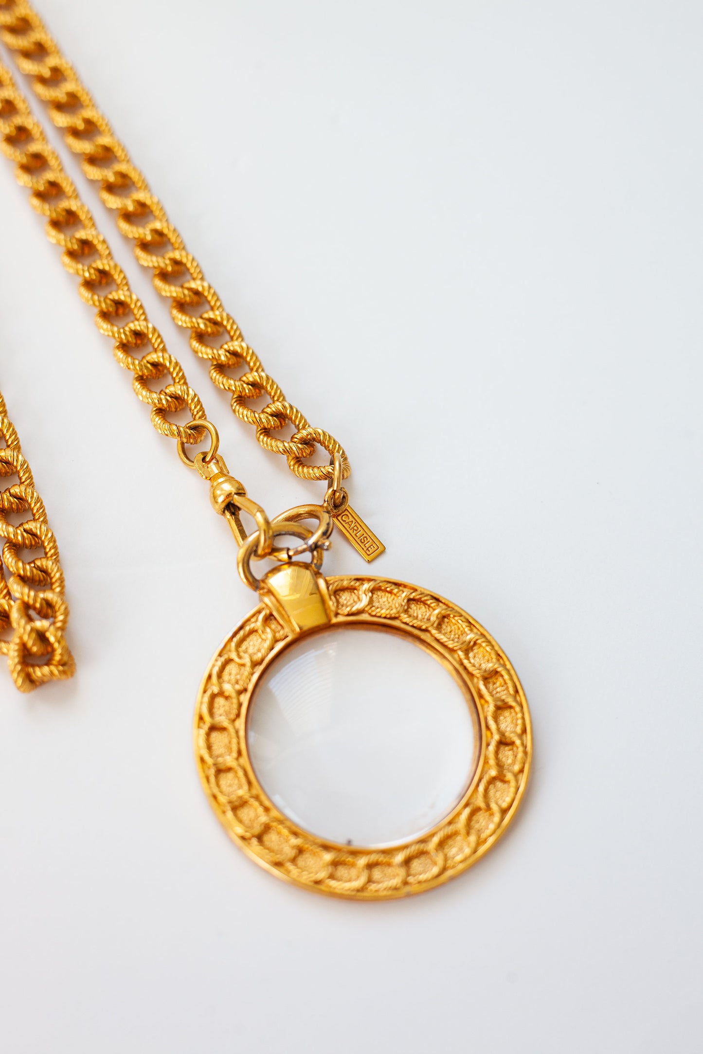 Vintage Signed Magnifying Necklace
