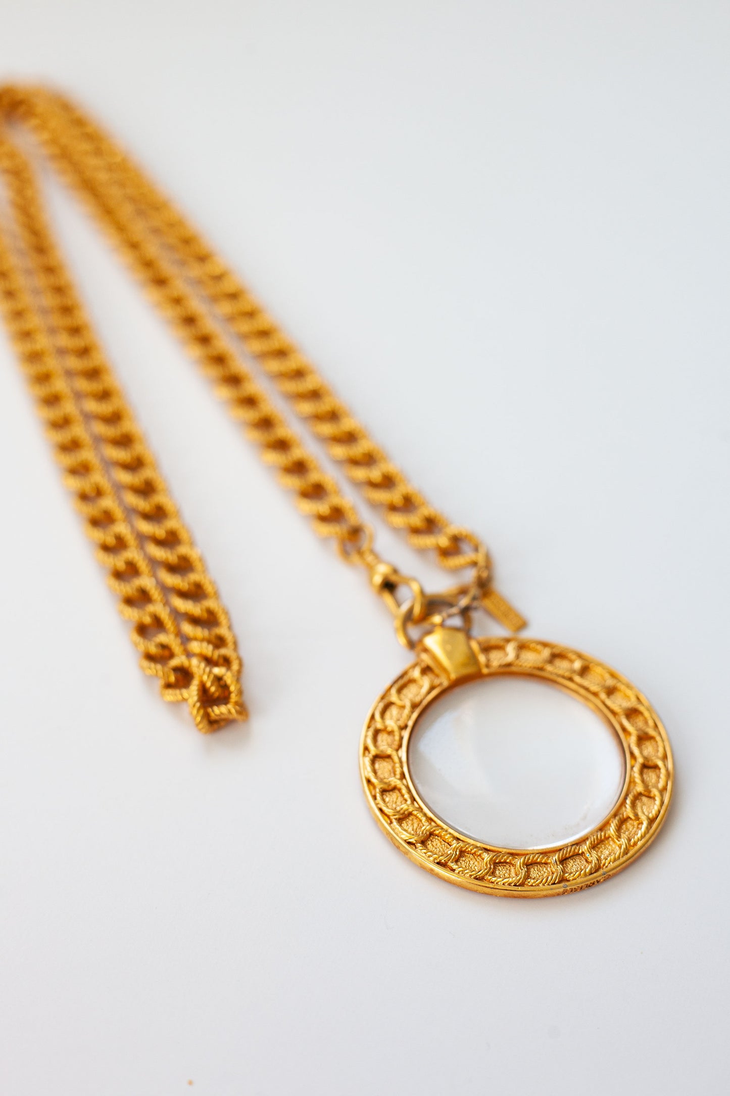 Vintage Signed Magnifying Necklace