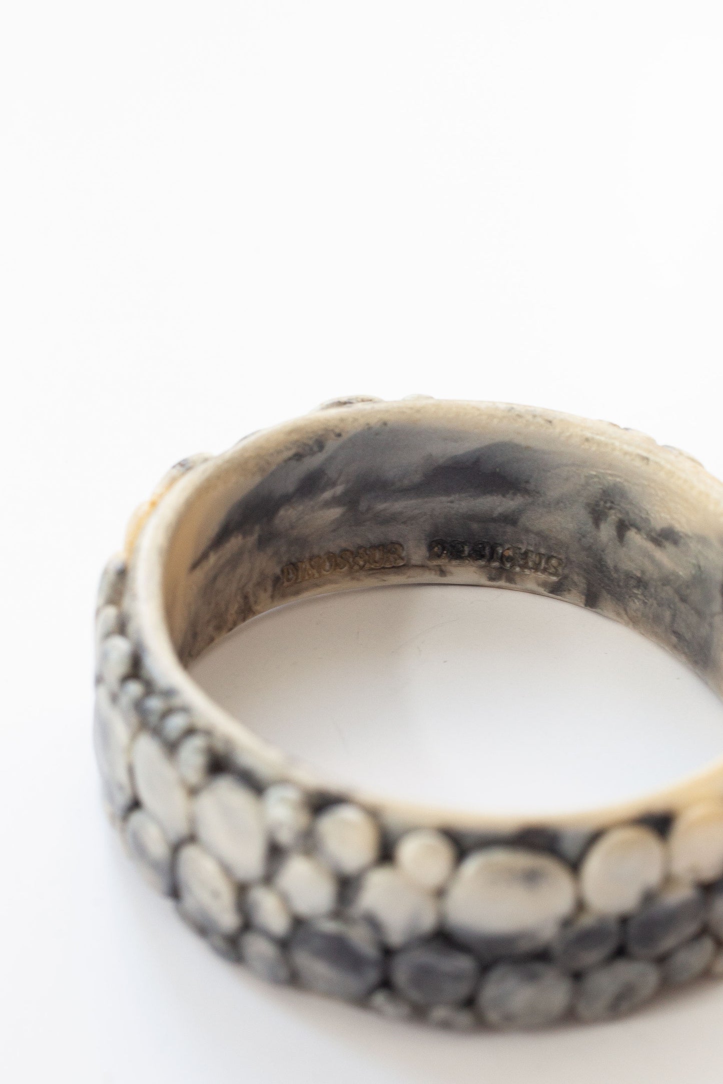 Vintage Resin Textured Bangle Bracelet