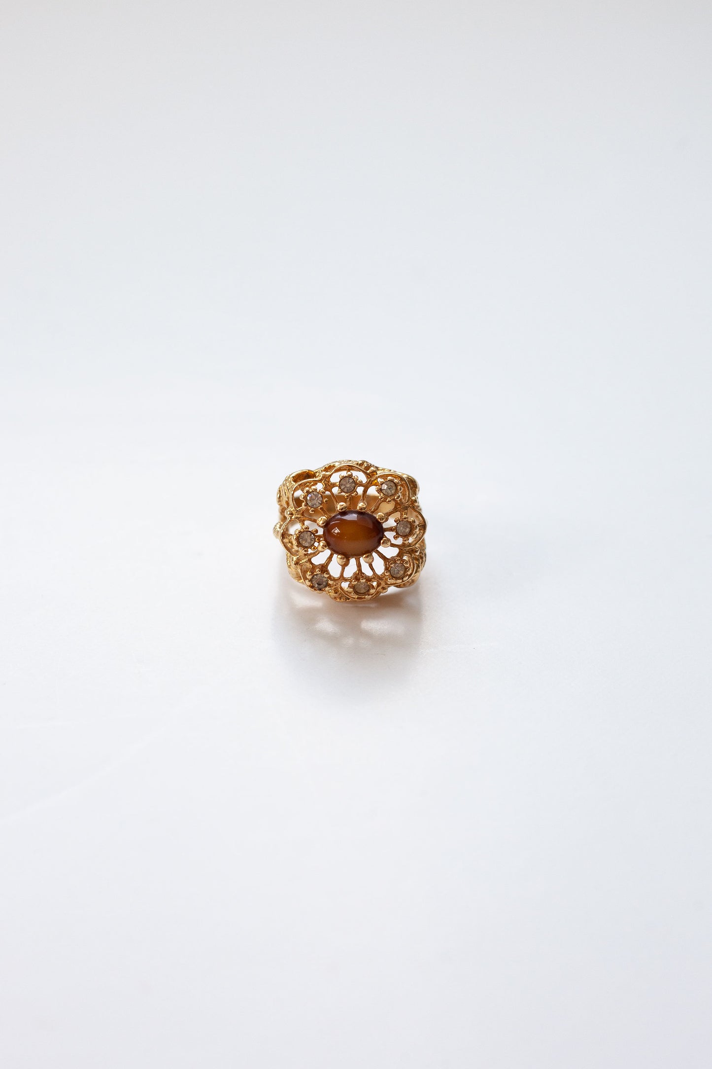 Vintage Tigers Eye Chunky Cocktail Ring