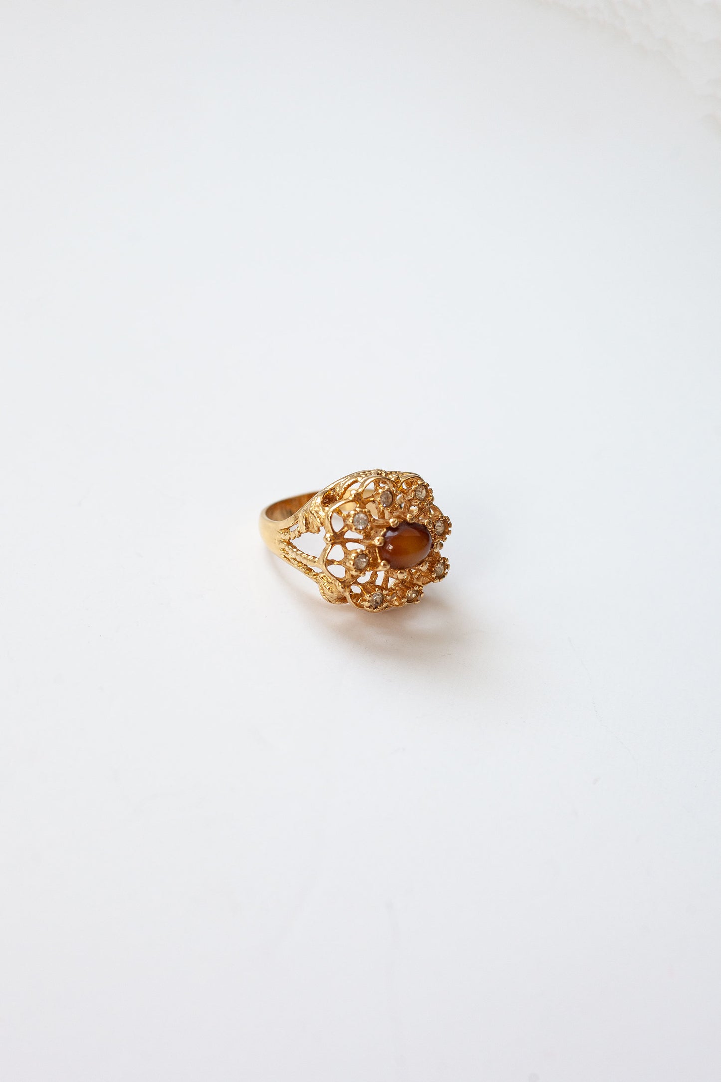Vintage Tigers Eye Chunky Cocktail Ring