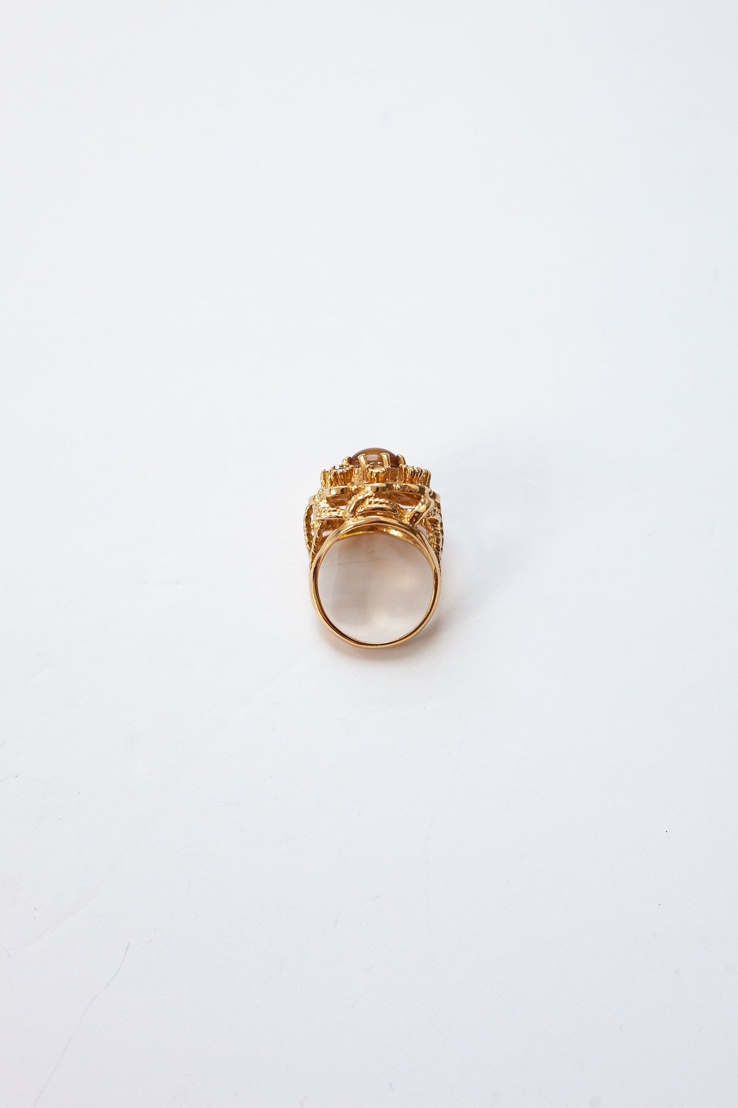 Vintage Tigers Eye Chunky Cocktail Ring