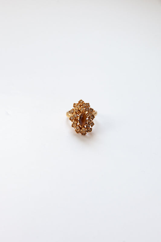 Vintage Tigers Eye Cocktail Ring