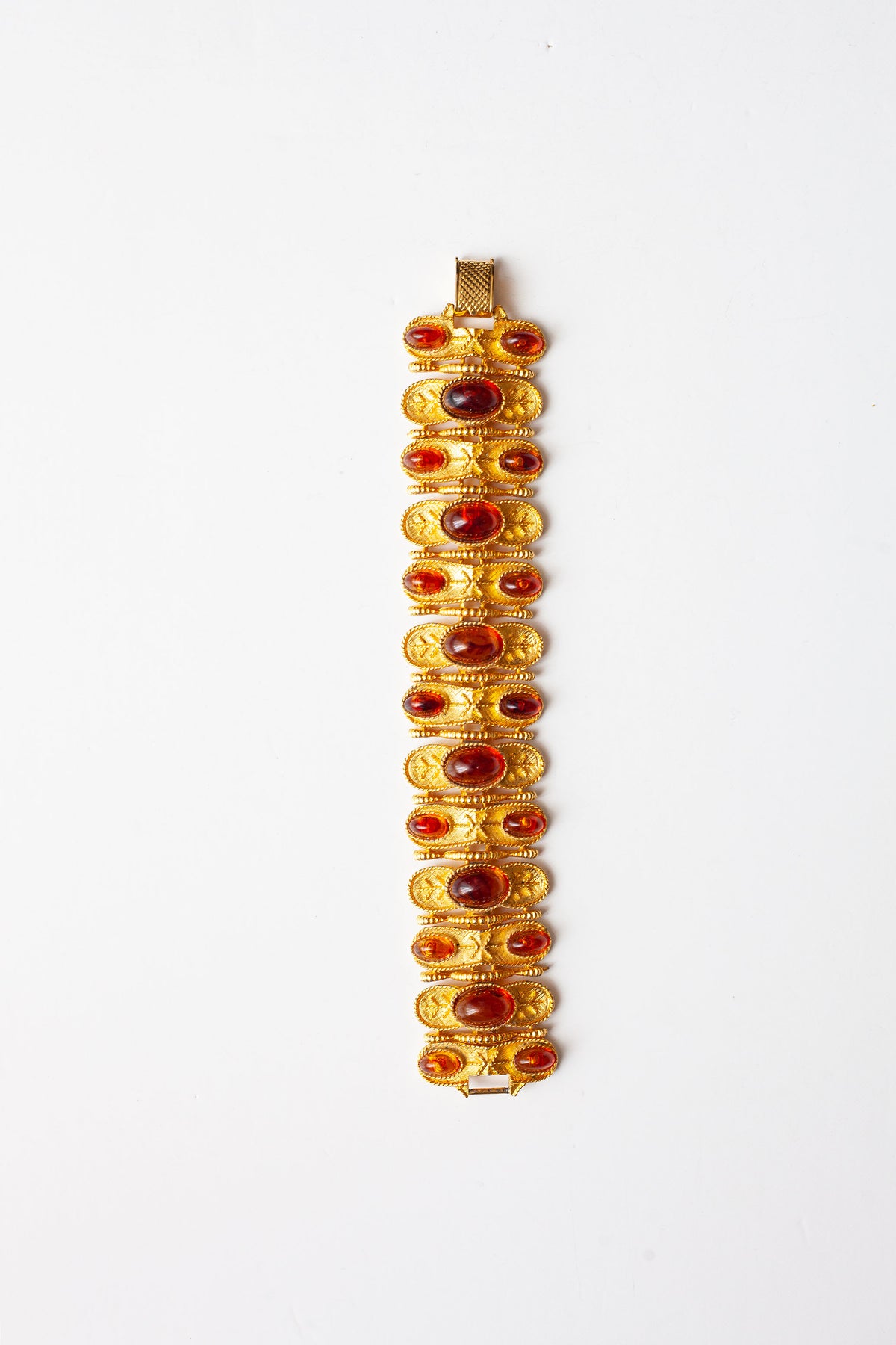 Vintage Amber Cabachon Bracelet
