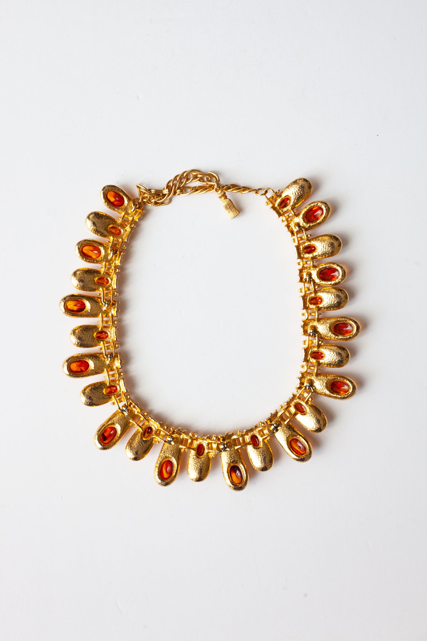Vintage Amber Cabachon Necklace