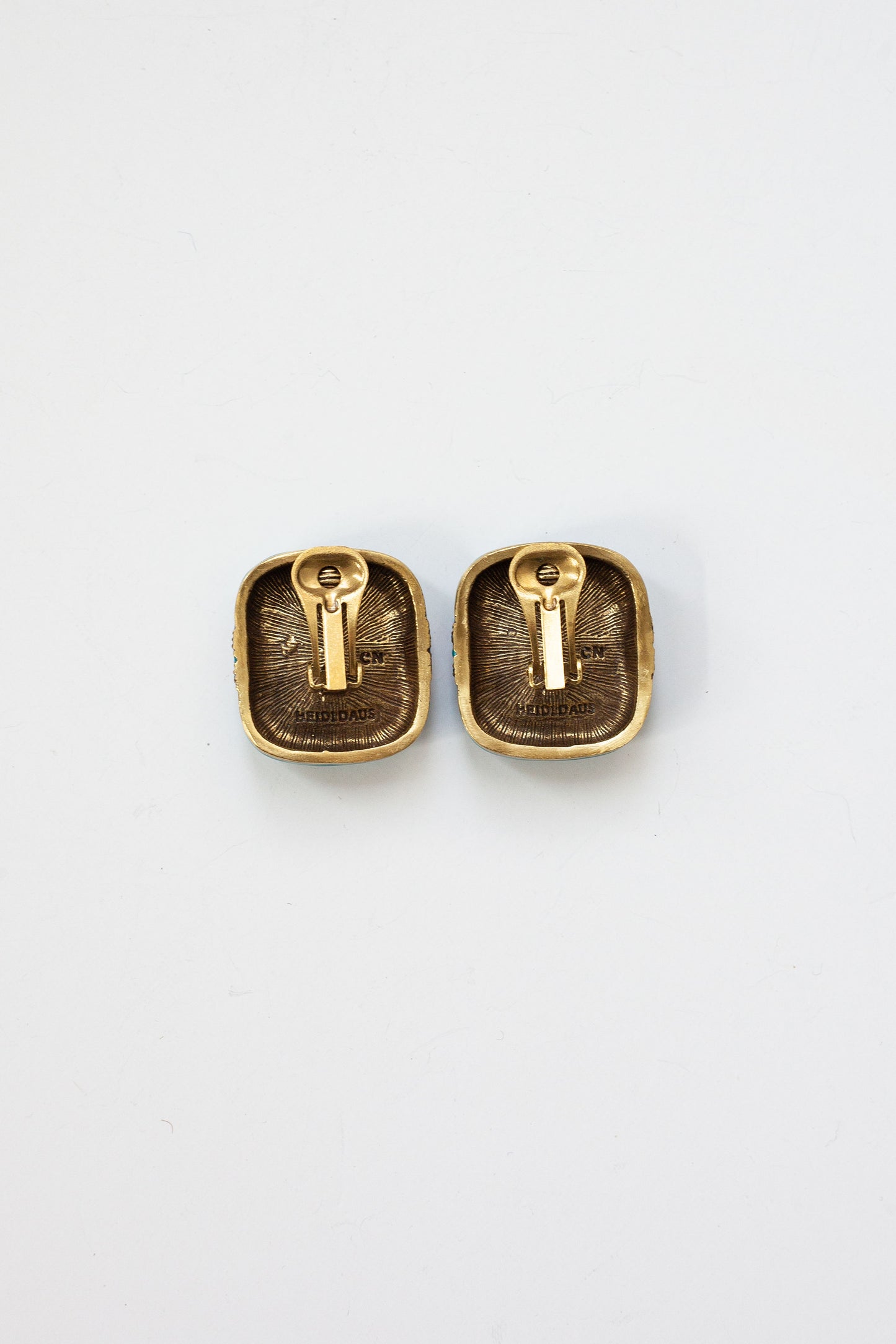 Vintage Aqua Stone Earrings