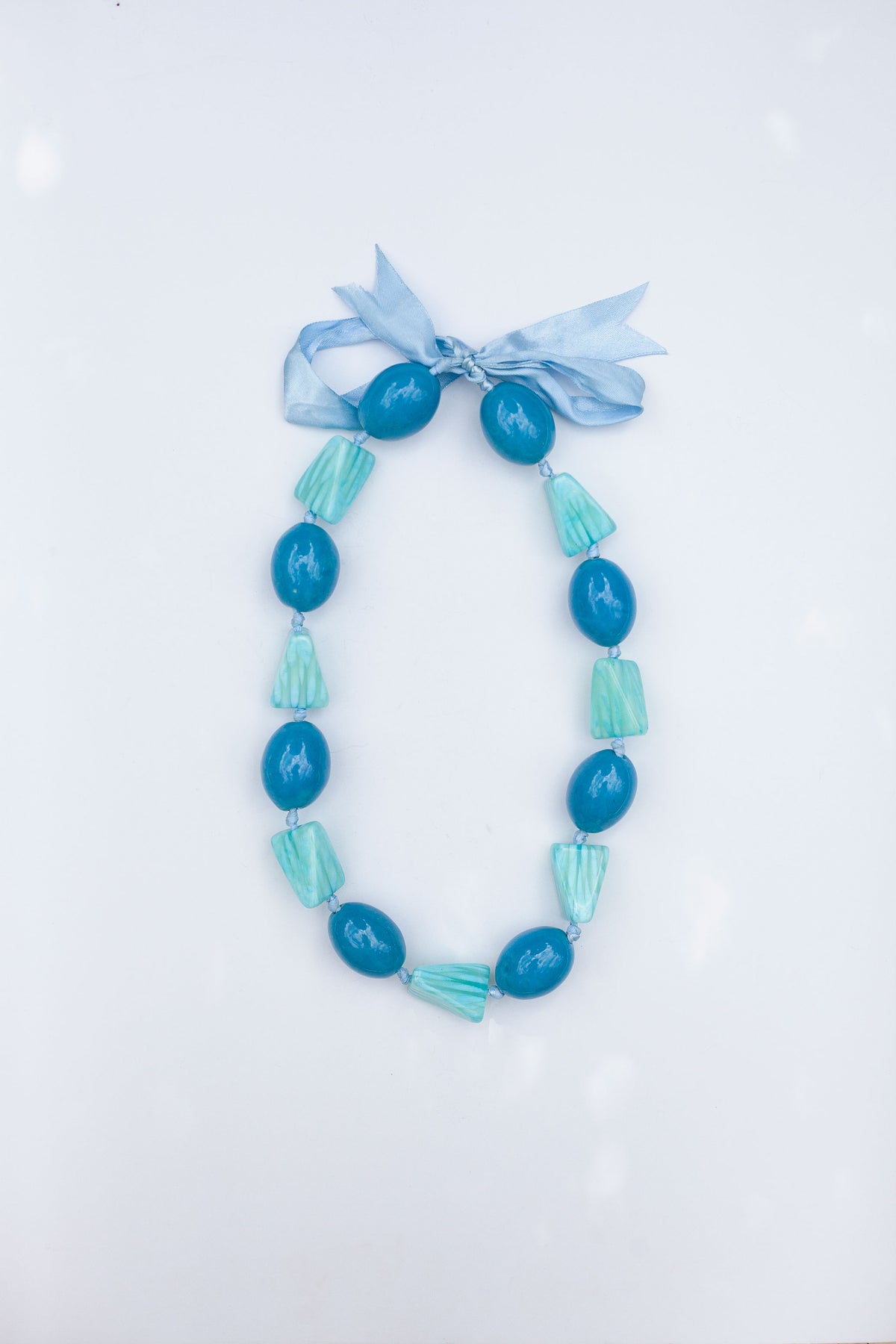 Vintage Blue Ceramic Necklace