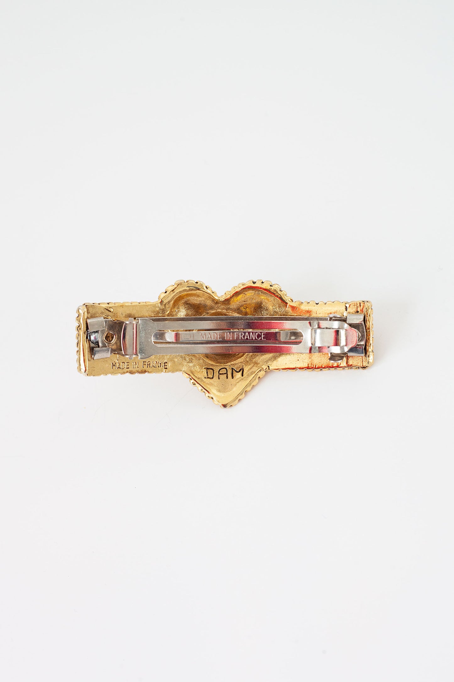 Vintage Large Heart Barrette
