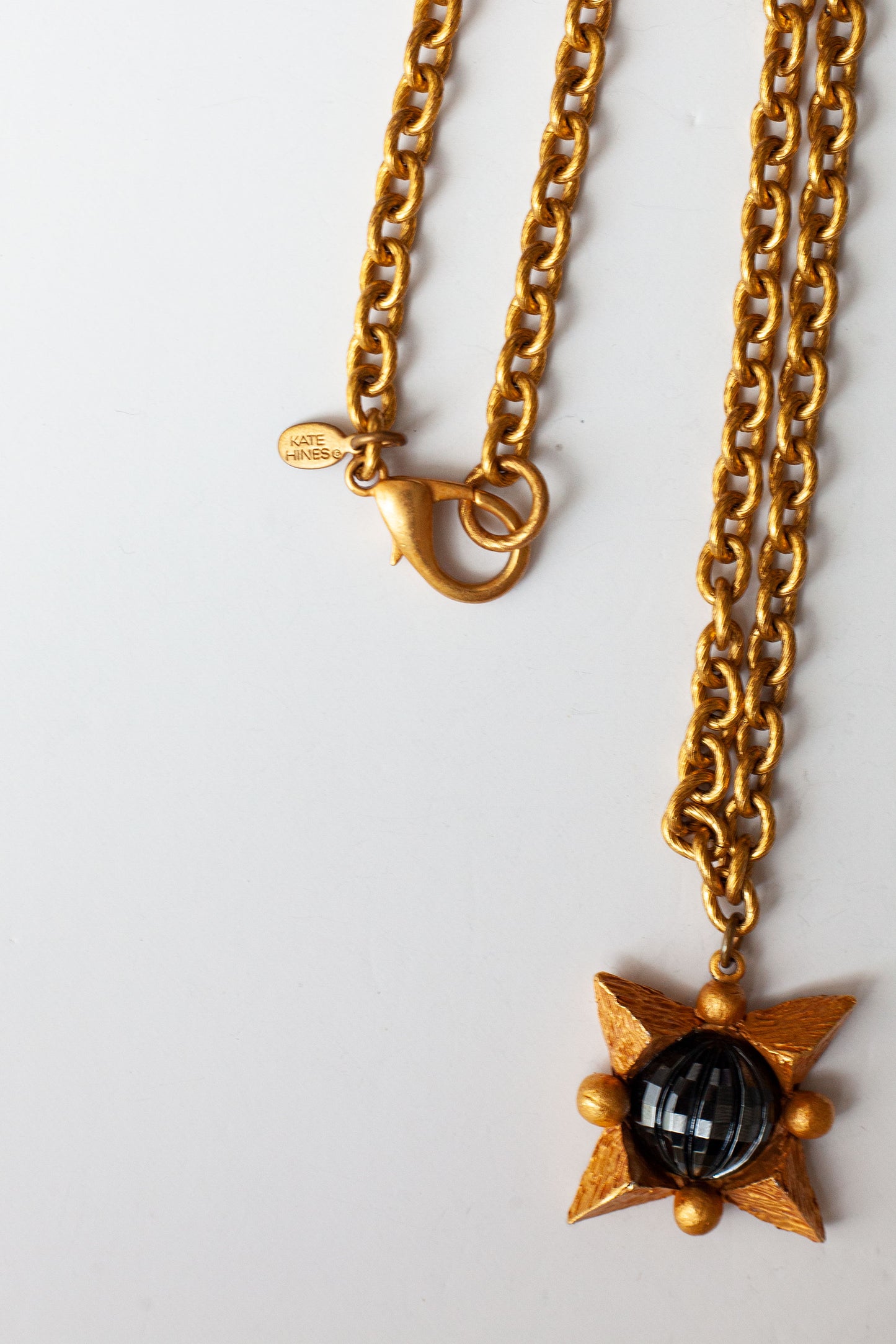 Vintage Designer Gemstone Pendant Necklace