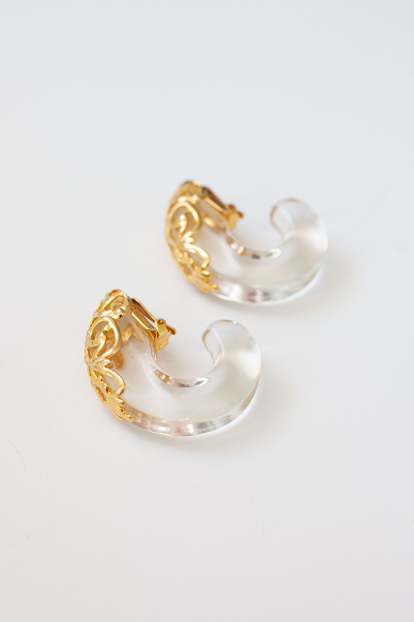 Vintage Designer Lucite Earrings