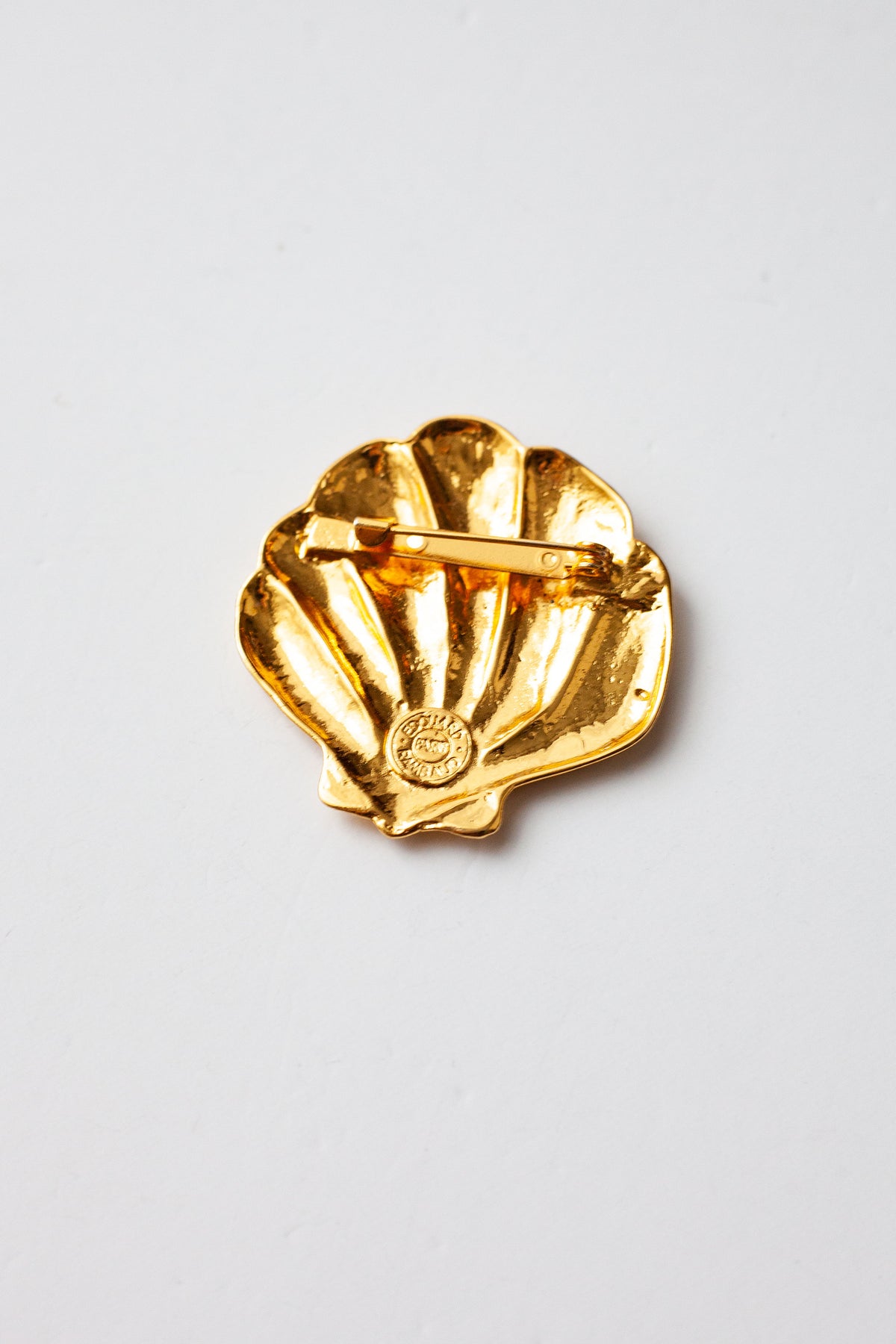 Vintage Designer Shell Brooch