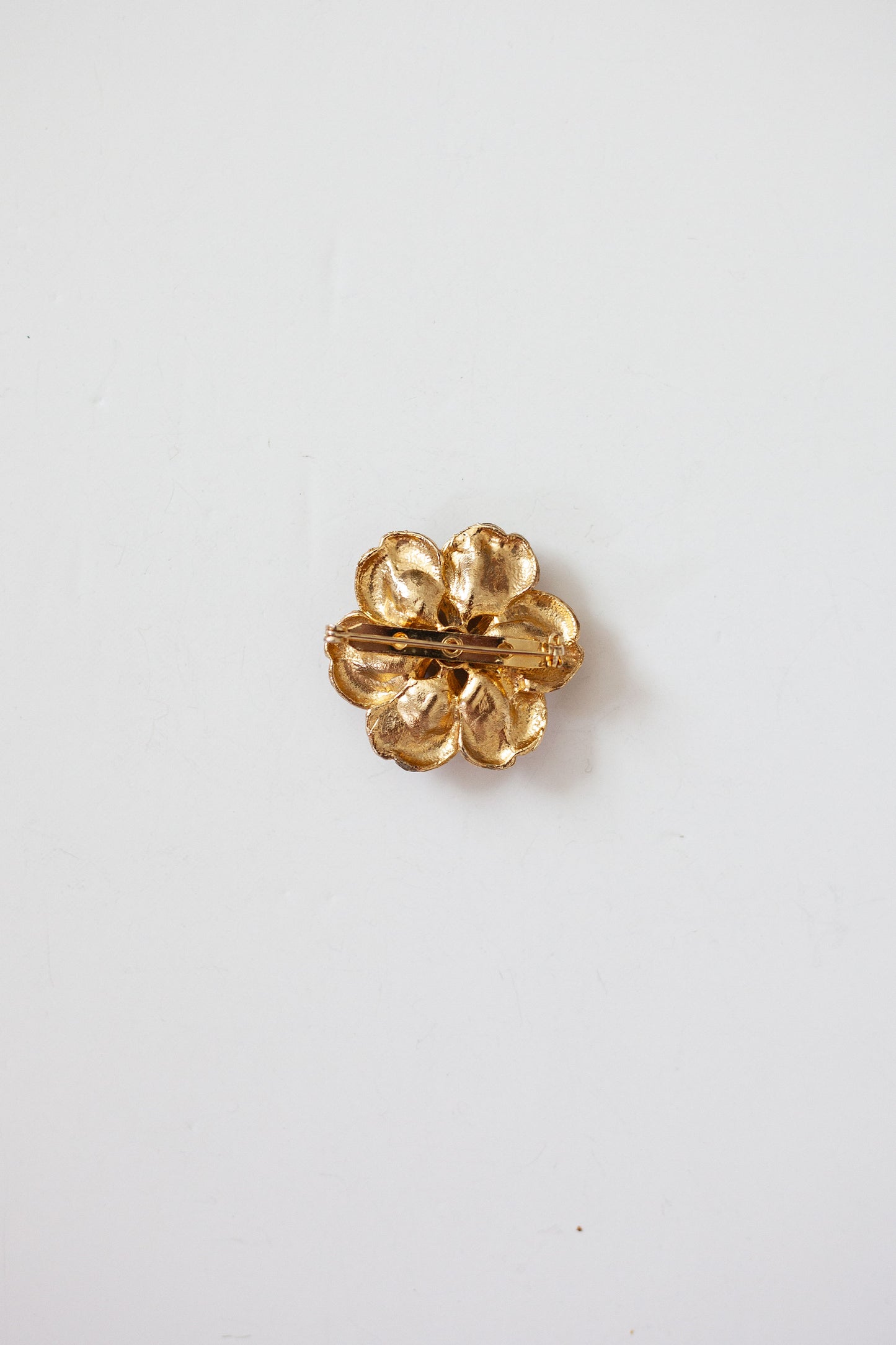 Vintage Flower Brooch with Pearl