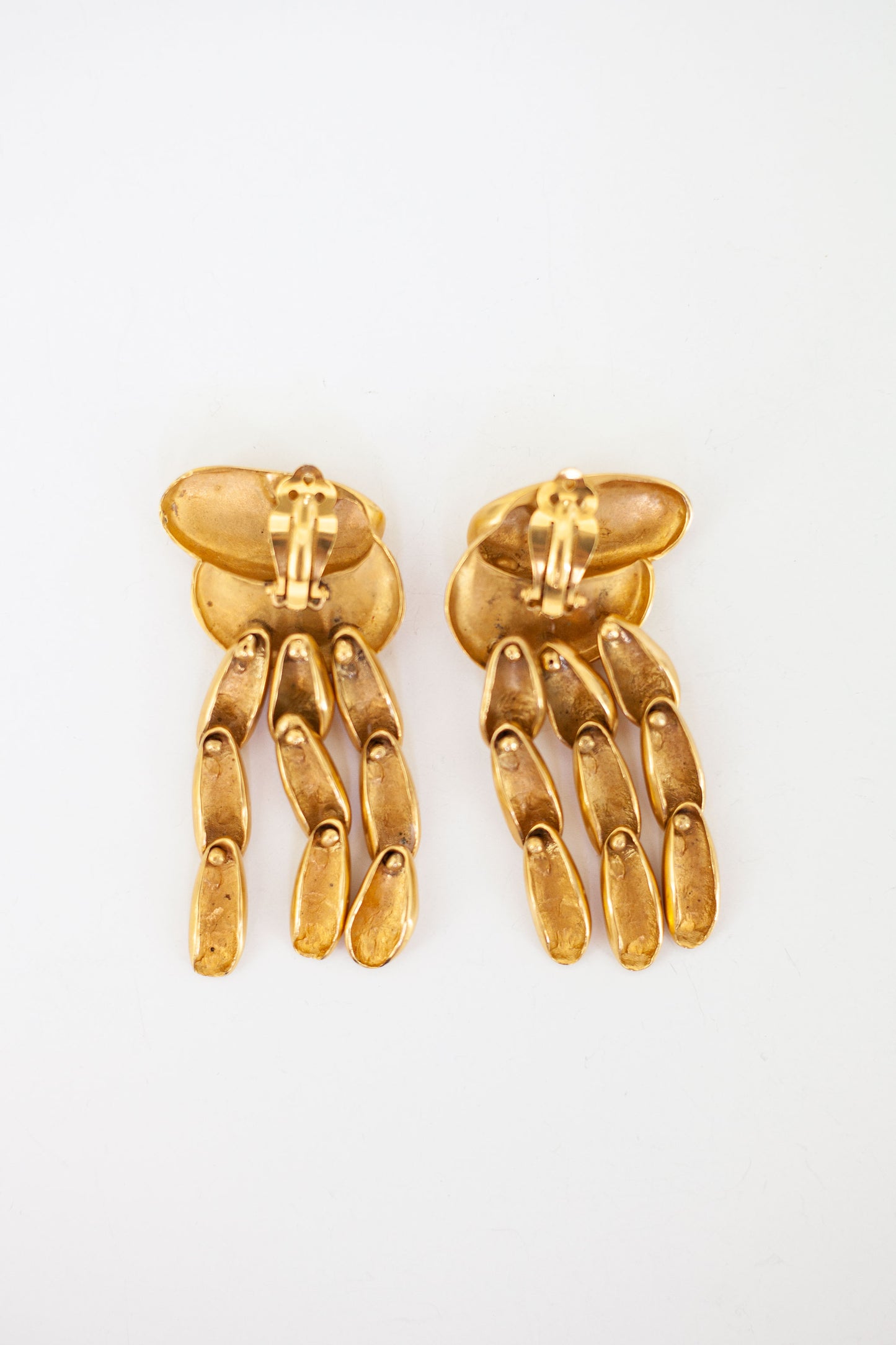 Vintage Designer Pebble Dangle Earrings