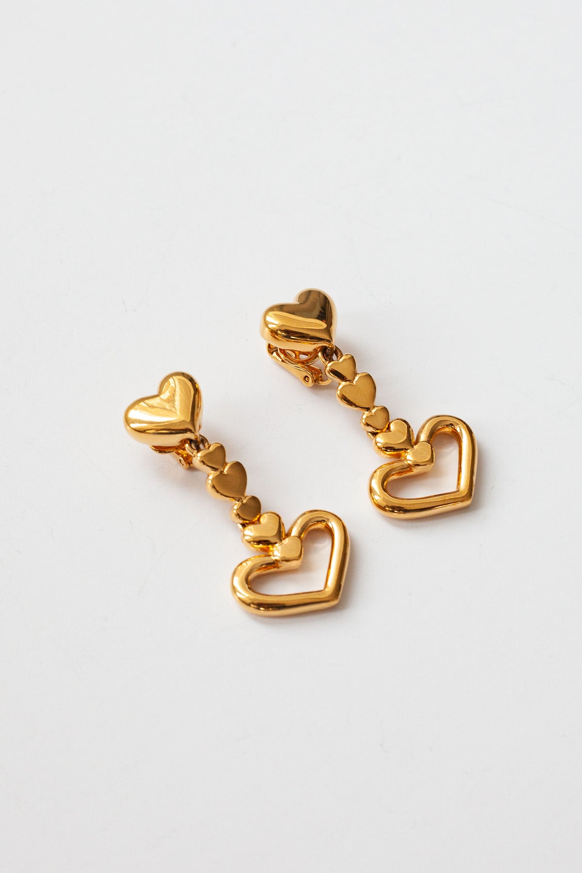 Vintage Heart Drop Dangle Earrings
