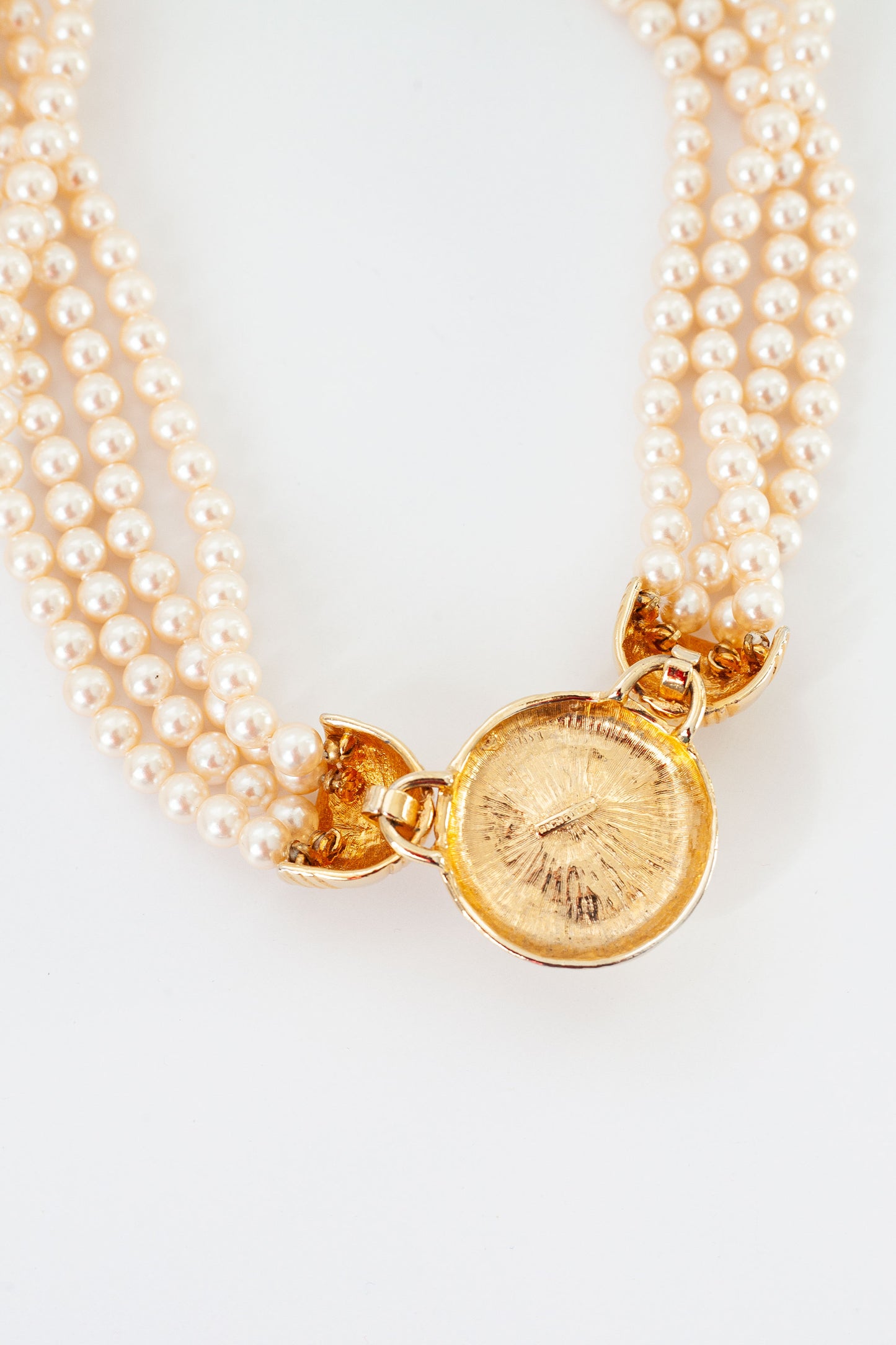 Vintage Triple Strand Pearl Necklace