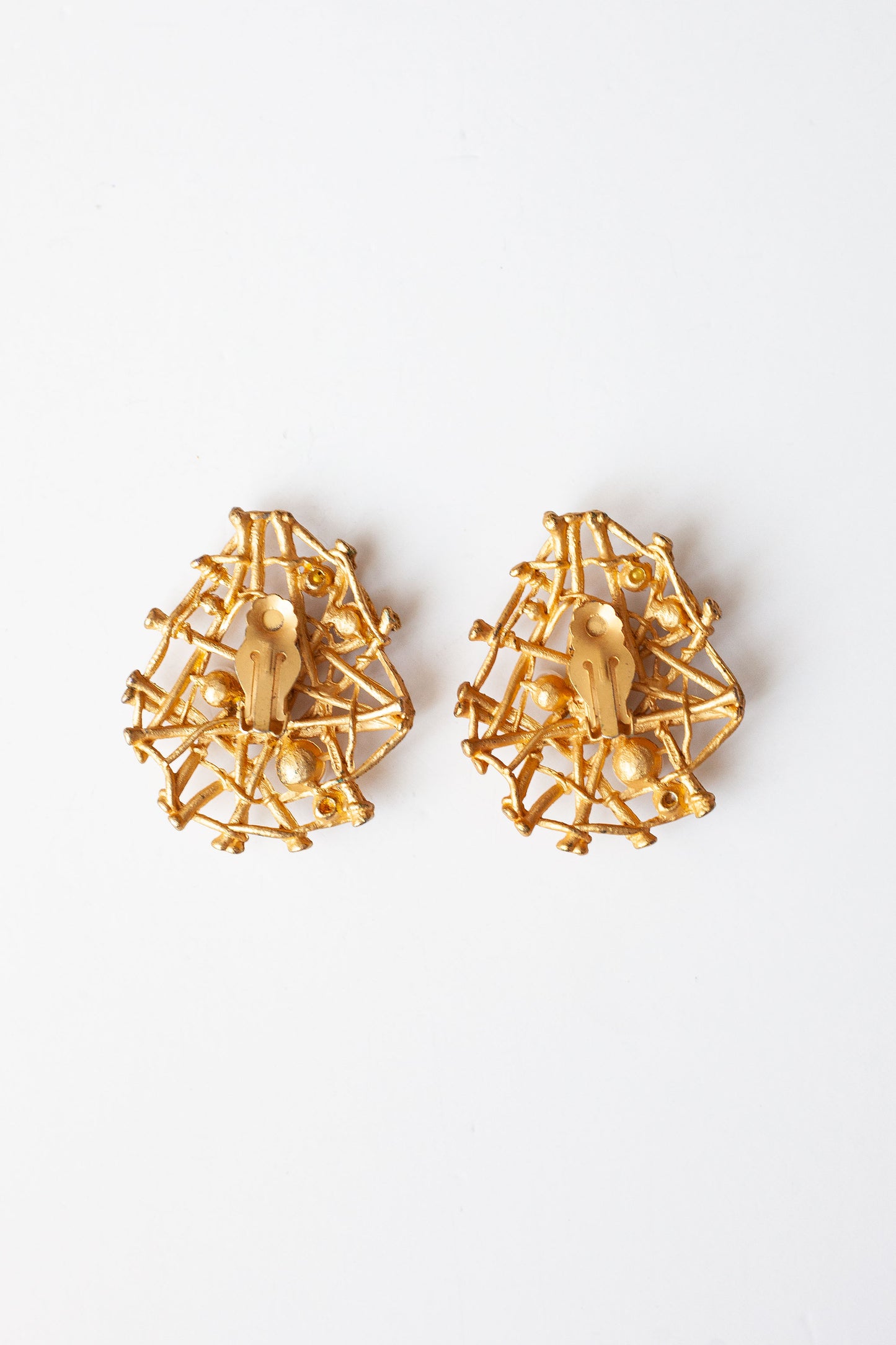 Vintage Pearl and Rhinestone Statement Earrings
