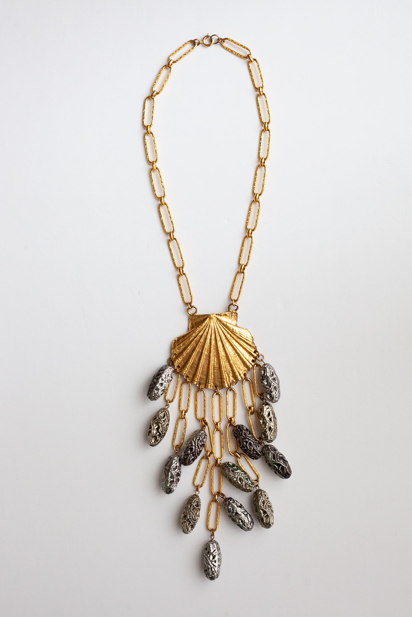 Vintage Shell Dangle Necklace
