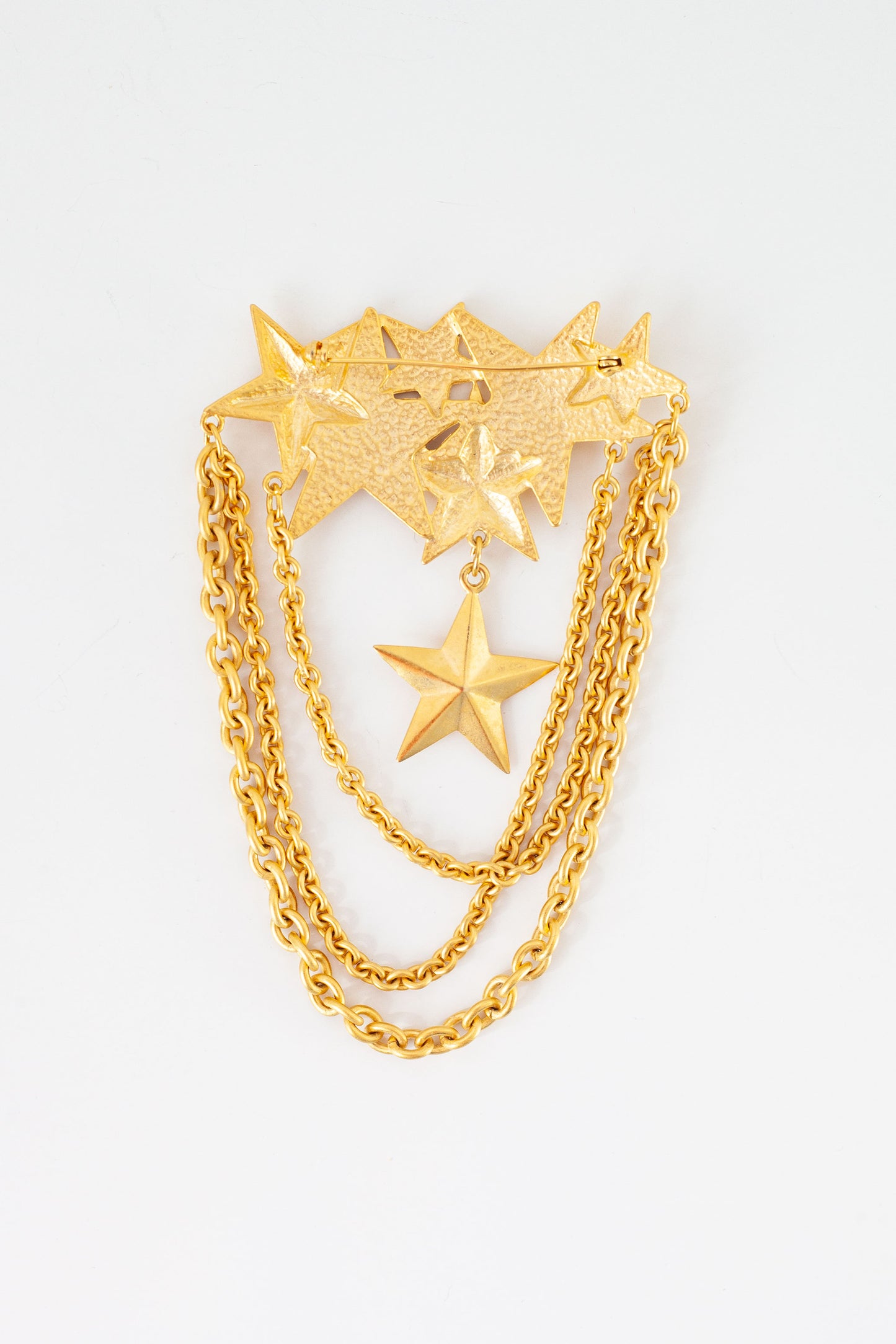 Vintage Star Brooch with Chains