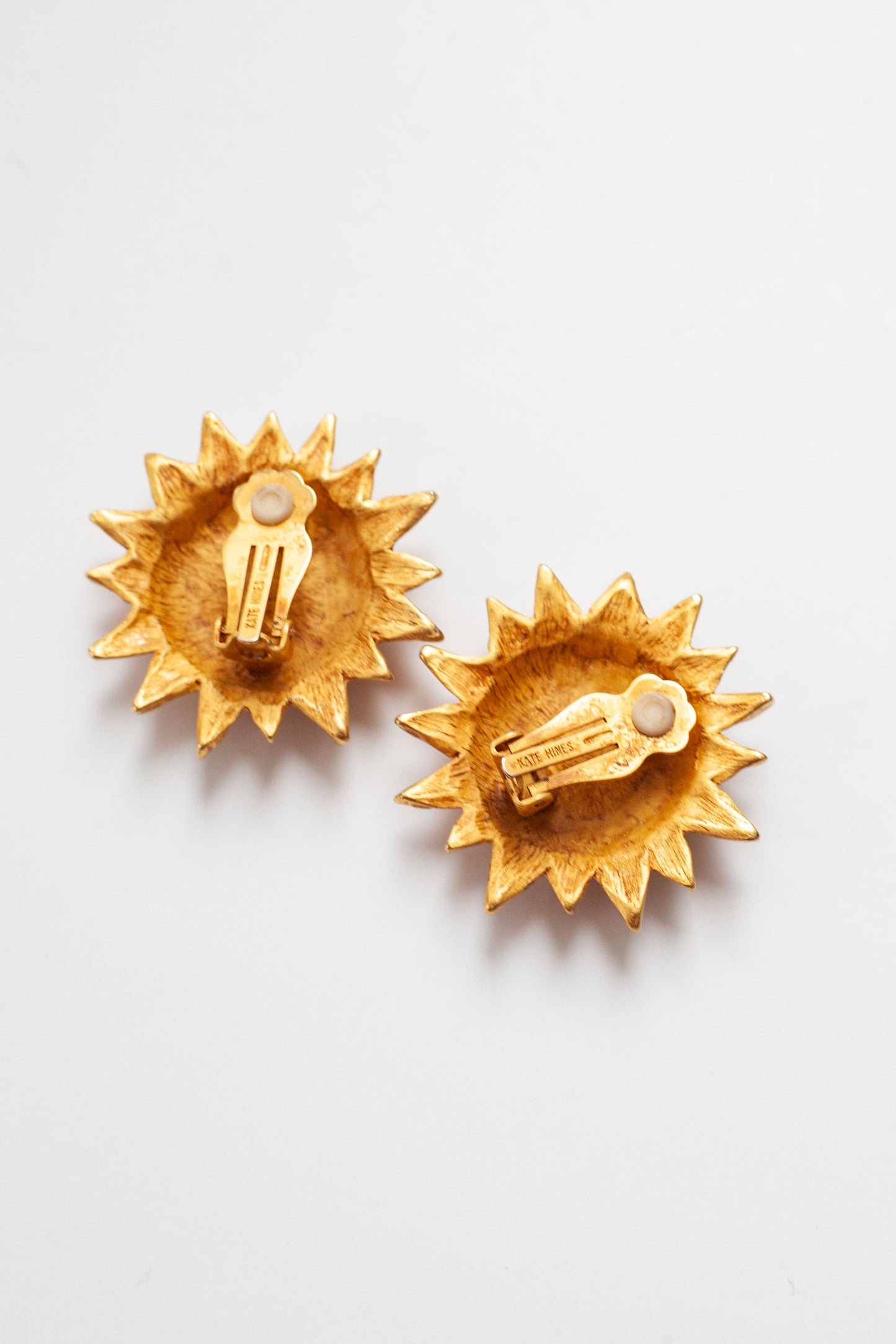 Vintage Designer Sunflower Earrings
