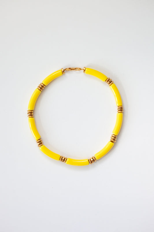 Vintage Yellow and Gold Necklace