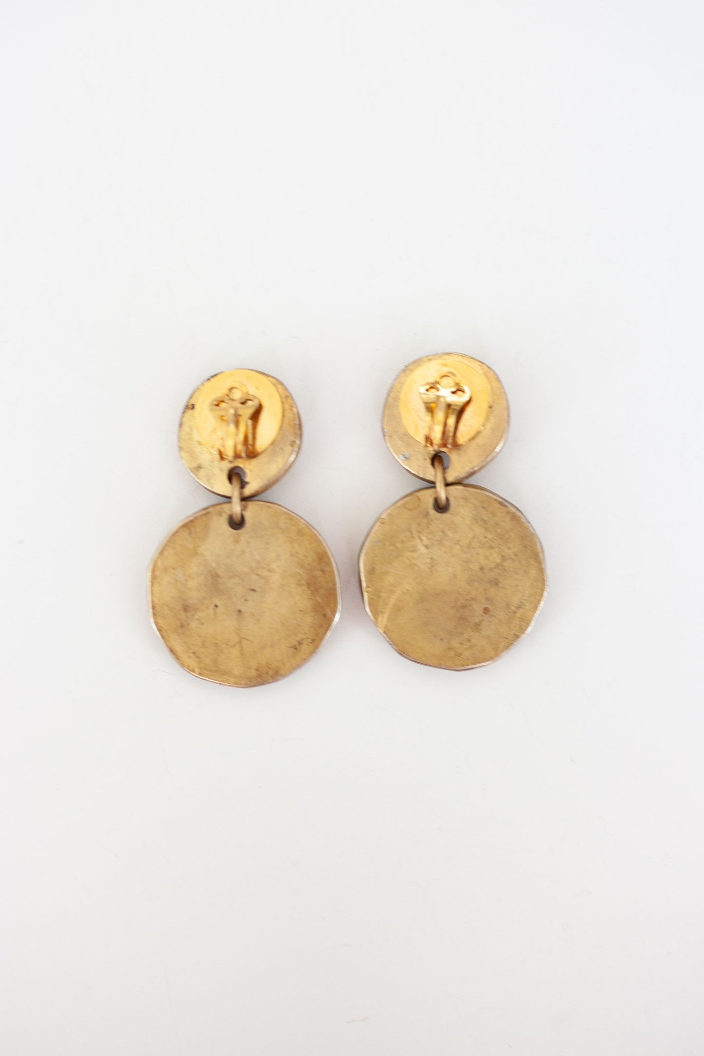 Vintage Yellow Sunburst Drop Earrings