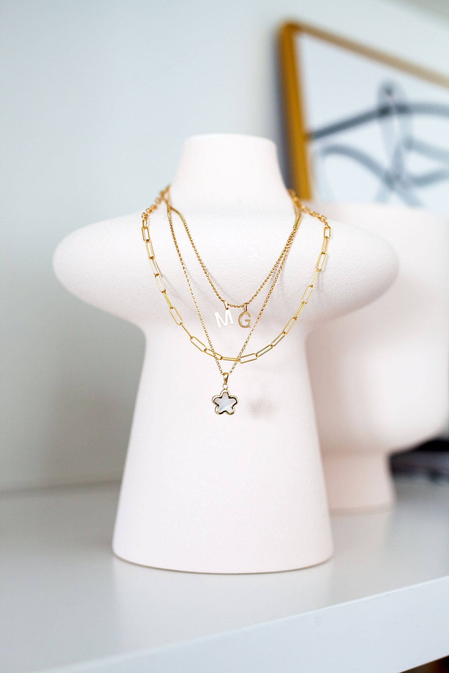 10KT Gold Paperclip Necklace